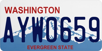 WA license plate AYW0659