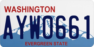 WA license plate AYW0661