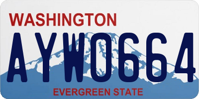 WA license plate AYW0664