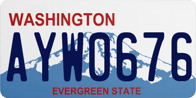 WA license plate AYW0676