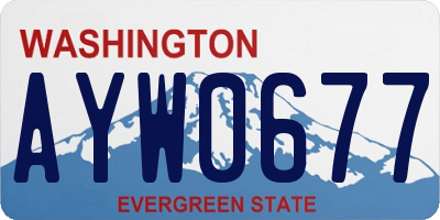 WA license plate AYW0677