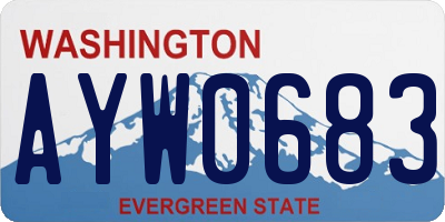 WA license plate AYW0683