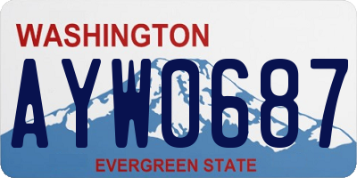 WA license plate AYW0687