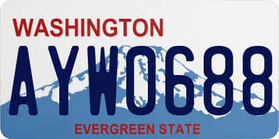 WA license plate AYW0688