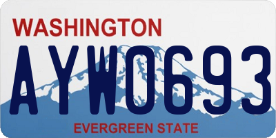 WA license plate AYW0693