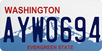 WA license plate AYW0694