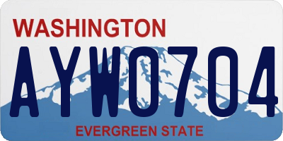WA license plate AYW0704