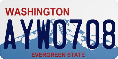 WA license plate AYW0708