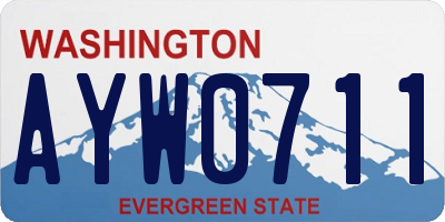 WA license plate AYW0711