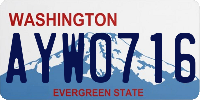 WA license plate AYW0716