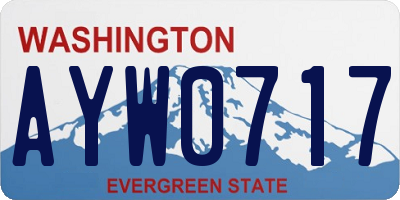 WA license plate AYW0717