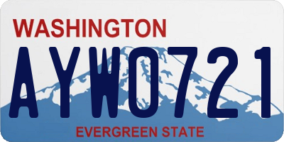 WA license plate AYW0721