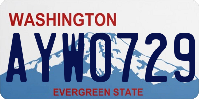 WA license plate AYW0729