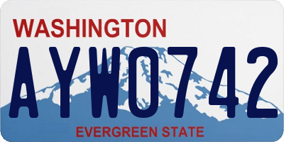 WA license plate AYW0742