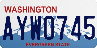 WA license plate AYW0745