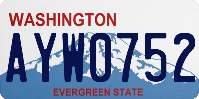 WA license plate AYW0752
