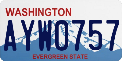 WA license plate AYW0757