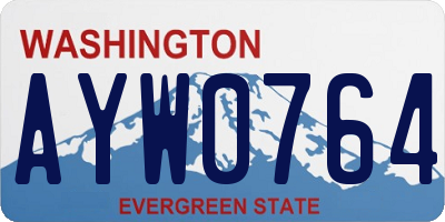 WA license plate AYW0764