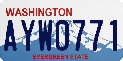 WA license plate AYW0771