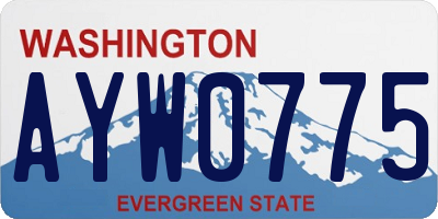 WA license plate AYW0775