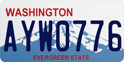 WA license plate AYW0776