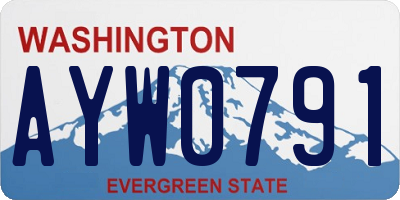 WA license plate AYW0791