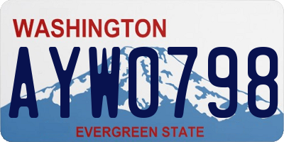 WA license plate AYW0798