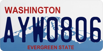 WA license plate AYW0806