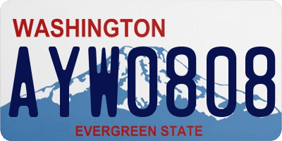 WA license plate AYW0808