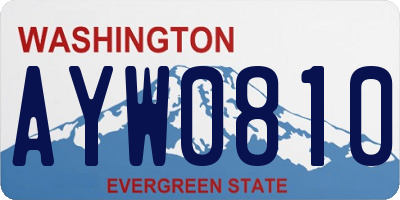 WA license plate AYW0810