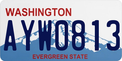 WA license plate AYW0813