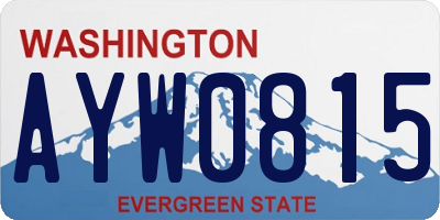 WA license plate AYW0815
