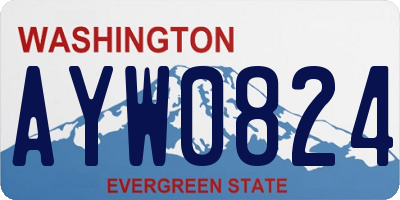 WA license plate AYW0824