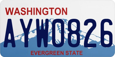 WA license plate AYW0826