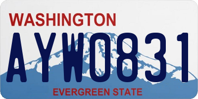 WA license plate AYW0831