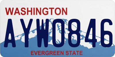 WA license plate AYW0846