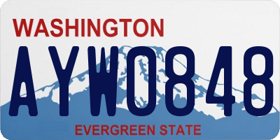 WA license plate AYW0848