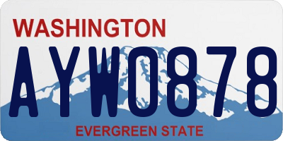 WA license plate AYW0878