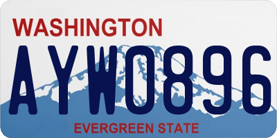 WA license plate AYW0896
