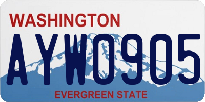 WA license plate AYW0905