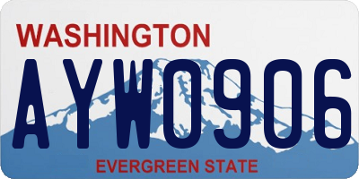 WA license plate AYW0906