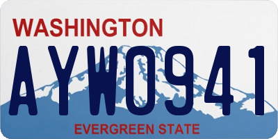 WA license plate AYW0941