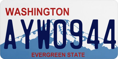 WA license plate AYW0944
