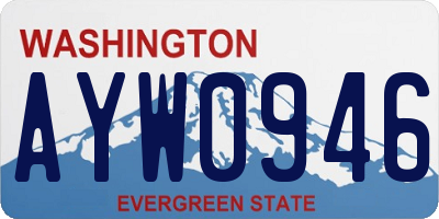 WA license plate AYW0946