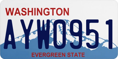 WA license plate AYW0951