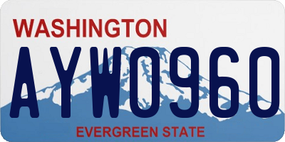 WA license plate AYW0960