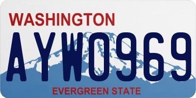 WA license plate AYW0969