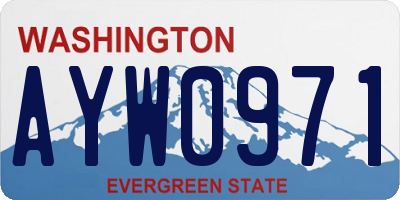 WA license plate AYW0971