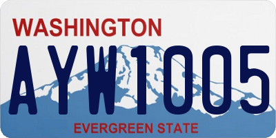 WA license plate AYW1005