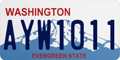 WA license plate AYW1011